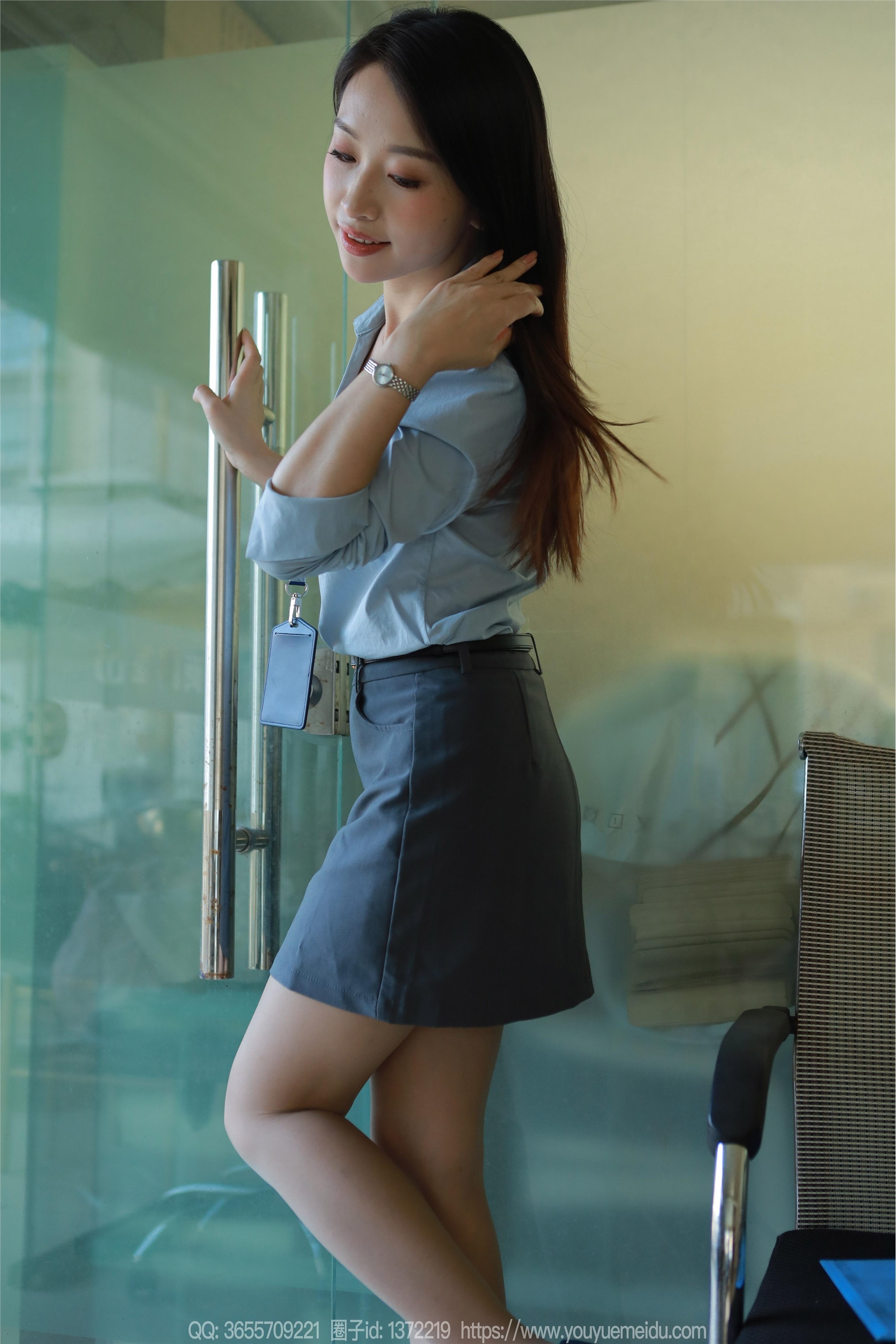 IESS异思趣向  2024.11.01 丝享家 1887 小婕《蓝色OL（下）》